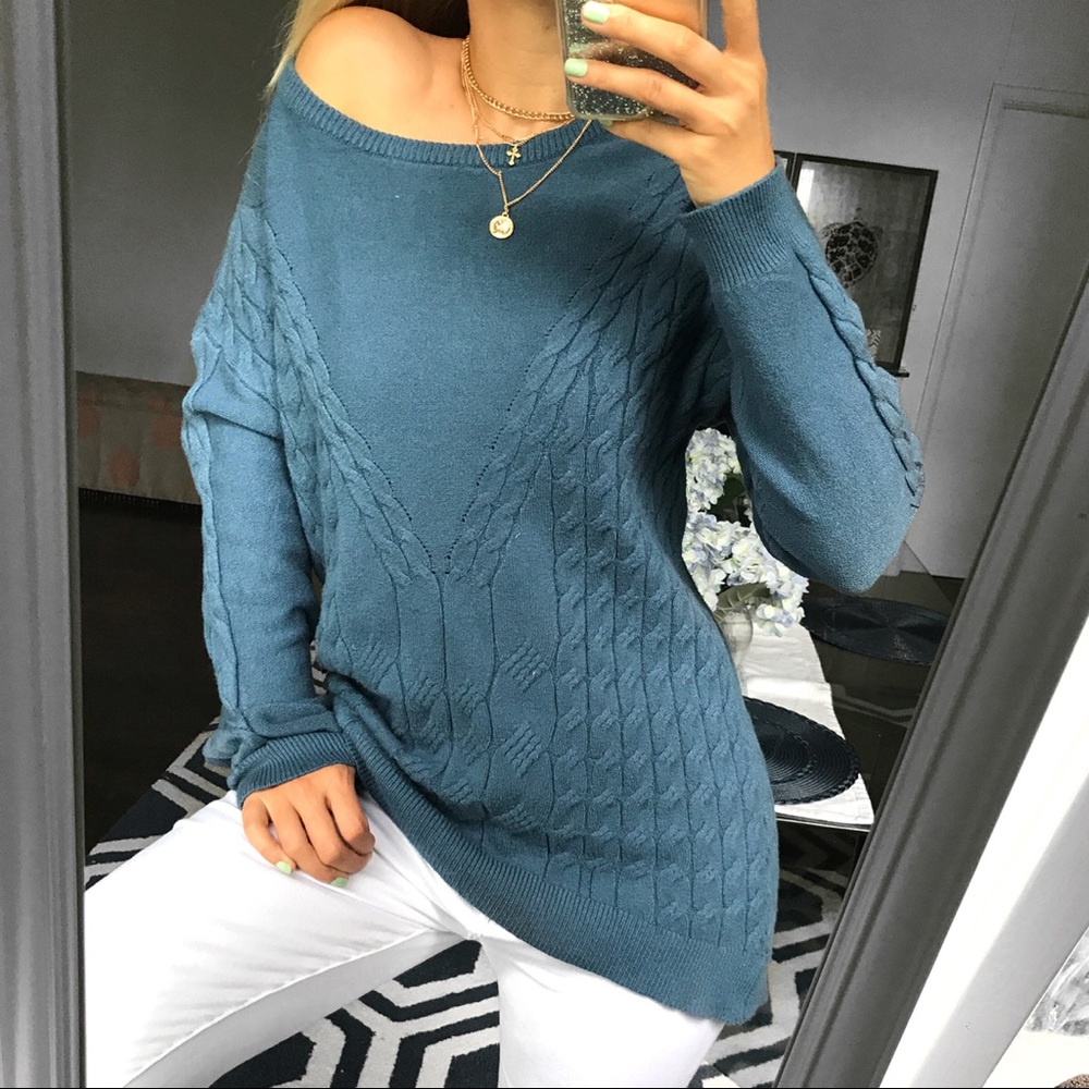 🆕 CYRUS MONACCO NIGHT BRAIDED LONG KNIT SWEATER! - Picture 6 of 15